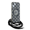 Karl Lagerfeld IML Crossbody Monogram Karl & Choupette Head MagSafe Case for iPhone 15 / 14 / 13