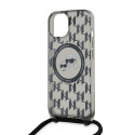 Karl Lagerfeld IML Crossbody Monogram Karl & Choupette Head MagSafe Case for iPhone 15 / 14 / 13