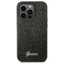 Guess GUHCP14LHGGSHK iPhone 14 Pro 6,1" czarny/black hard case Glitter Script