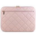 Guess Quilted 4G cover for a 14" laptop - pink