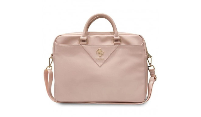 Guess Triangle 4G bag for a 16" laptop - pink