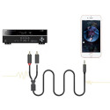 Ugreen AV102 10511 cable 3.5 mm mini jack (male) / 2RCA (male) 1.5m - gray