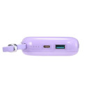 Joyroom powerbank 10000mAh Jelly Series 22.5W with built-in USB C cable purple (JR-L002)
