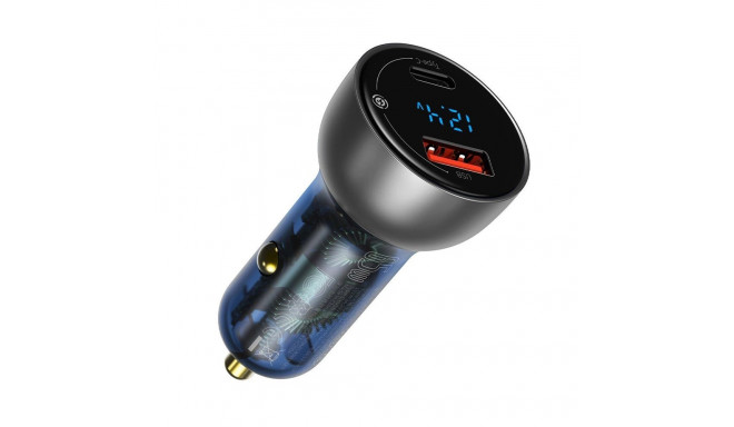 Baseus USB / USB Type C car charger 65 W 5 A SCP Quick Charge 4.0+ Power Delivery 3.0 LCD screen tra