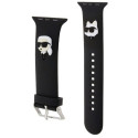 Karl Lagerfeld 3D Rubber Karl&Choupette Heads strap for Apple Watch 38/40/41mm - black