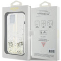 Guess Liquid Glitter Gold Stripes case for iPhone 15 / 14 / 13 - transparent