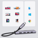 Ugreen multi-functional HUB USB Type C - 3x USB 3.2 Gen 1 / HDMI 4K 60Hz / SD and TF card reader gra