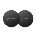 Ugreen LP123 30836 round metal plates for magnetic phone holders - black (2 pcs.)