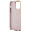 Guess Silicone Script Metal Logo & Frame case for iPhone 15 Pro Max - pink