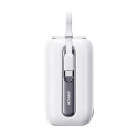 Joyroom mini powerbank 10000mAh Colorful Series 22.5W with 2 built-in USB C and Lightning cables whi