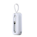 Joyroom mini powerbank 10000mAh Colorful Series 22.5W with 2 built-in USB C and Lightning cables whi
