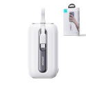 Joyroom mini powerbank 10000mAh Colorful Series 22.5W with 2 built-in USB C and Lightning cables whi
