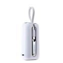 Joyroom mini powerbank 10000mAh Colorful Series 22.5W with 2 built-in USB C and Lightning cables whi