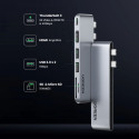 HUB Ugreen CM380 2xUSB C - HDMI/2xUSB 3.0/SD TF/USB C PD - gray