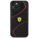 Ferrari Twist Metal Logo case for iPhone 15 Plus - black