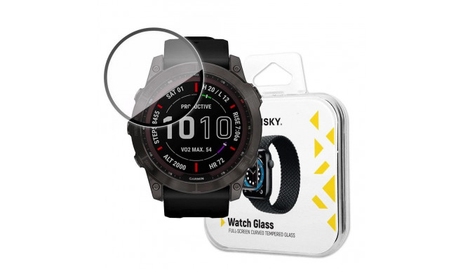 Wozinsky Watch Glass hybrid glass for Garmin Fenix 7X black