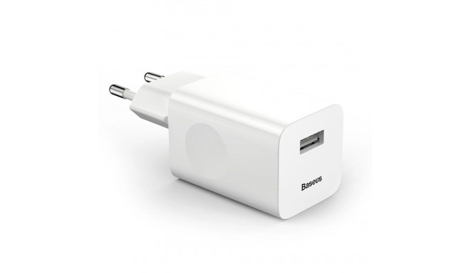 Baseus Charging Quick Charger CCALL-BX02 USB-A 24W QC 3.0 Network Charger - White