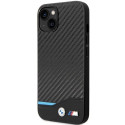 Case BMW BMHCP13M22NBCK iPhone 13 6.1" black/black Leather Carbon