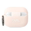 Karl Lagerfeld KLAPRUNIKP AirPods Pro cover pink/pink Silicone Karl Head 3D