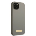 Guess GUHMP13SSPLG iPhone 13 mini 5.4" grey/grey hard case Silicone Logo Plate MagSafe