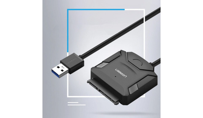 Ugreen adapter cable for 2.5'' / 3.5'' drive (USB-A 3.0 - SATA) black (CR108)