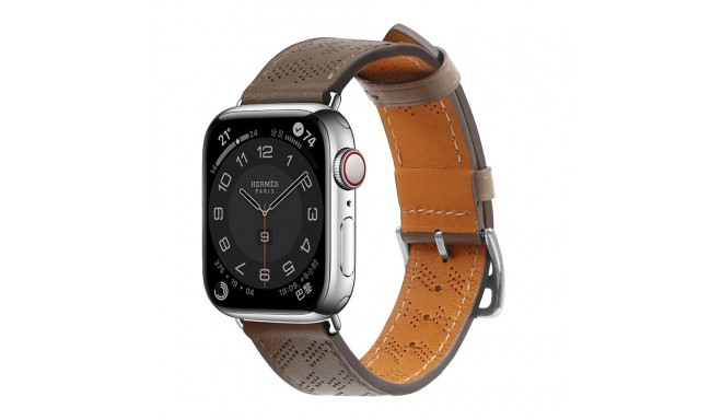 Strap Leather for Apple Watch 38 / 40 / 41 mm band bracelet - dark brown