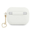 Guess GUAPLSCHSH AirPods Pro cover white/white Silicone Charm Heart Collection