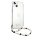 Guess GUHCP13SKPSWH iPhone 13 mini 5.4" Transparent hardcase White Pearl