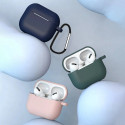 Case for AirPods 3 silicone soft case for headphones + keychain lobster clasp pendant pink (case D)