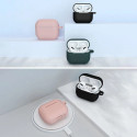 Case for AirPods 3 silicone soft case for headphones + keychain lobster clasp pendant pink (case D)