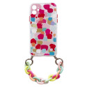 Color Chain Case gel flexible elastic case cover with a chain pendant for Samsung Galaxy S21+ 5G (S2