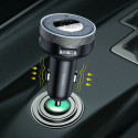 Baseus Enjoy FM transmitter car charger LED 2x USB / 3.5mm jack wireless MP3 player Bluetooth 5.0 3.