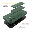 Wozinsky Kickstand Case Silicone Stand Cover for Samsung Galaxy S21 + 5G gray