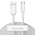 Baseus 2x USB cable - USB Type C fast charging Power Delivery Quick Charge 40 W 5 A 1.5 m white (TZC