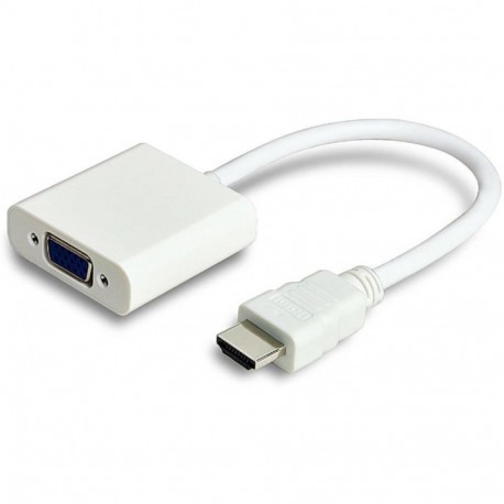 ADAPTER HDMI - VGA M/F, WHITE
