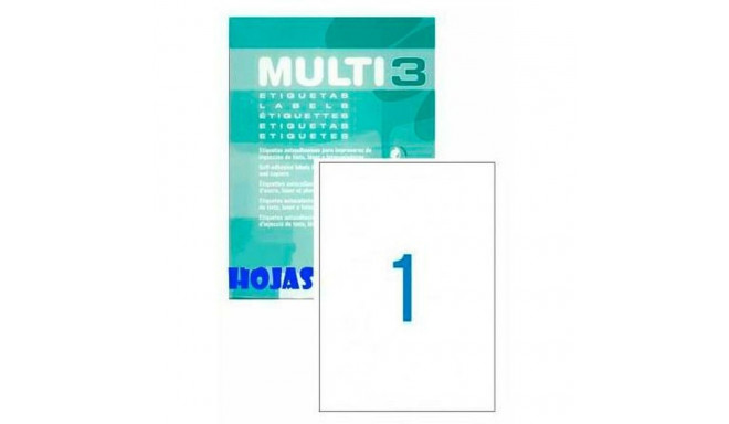 Printer Labels MULTI 3 210 x 297 mm White Upright 100 Sheets