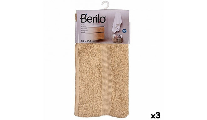 Bath towel 90 x 150 cm Cream (3 Units)