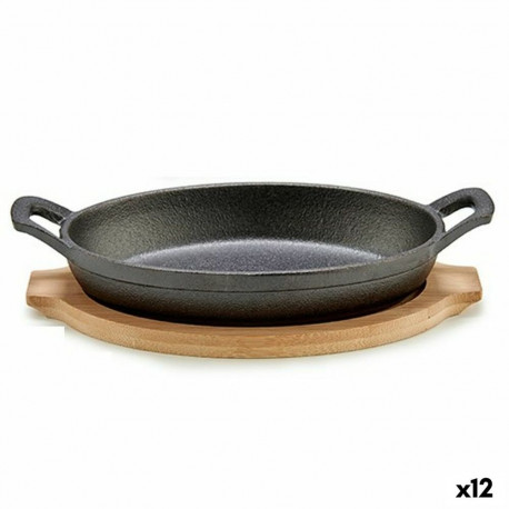 Casserole Dish for Serving Tapas Kinvara 1277SJ5103 1277SJ5103 Brown Grey Wood 22,5 x 4,5 x 12,5 cm