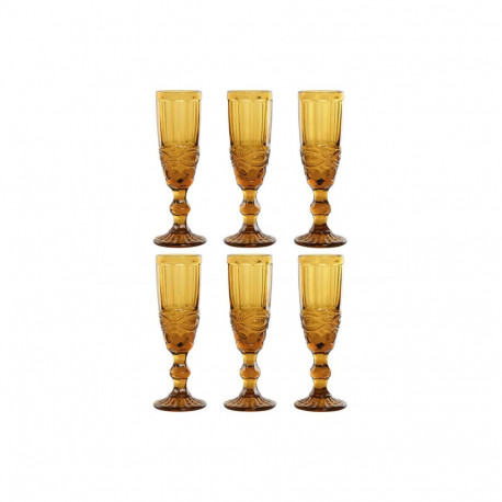 Glāžu Komplekts Home ESPRIT Dzintars Stikls 150 ml (6 gb.)
