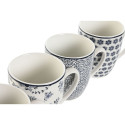 Komplekts ar 4 krūzēm Home ESPRIT Zils Balts Porcelāns 340 ml