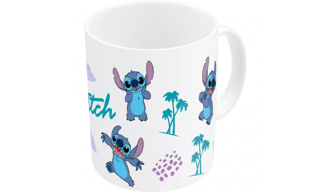 Mug Stitch Blue Lilac Ceramic 350 ml