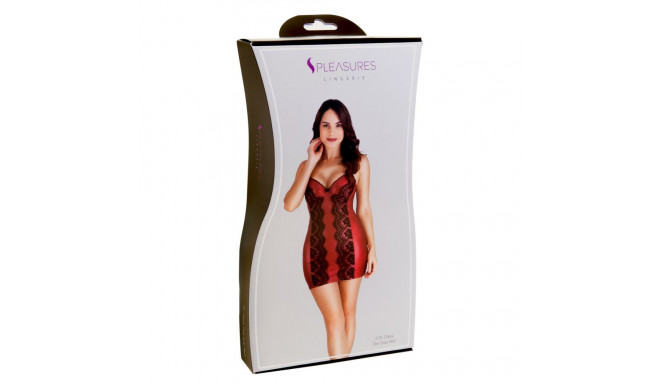 Kleit S Pleasures Punane/Must (Üks suurus)