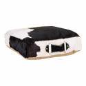 Cushion Alexandra House Living White Black Leather 10 x 48 x 48 cm