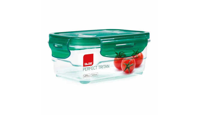 Hermetic Lunch Box Ibili 790406 Plastic 600 ml 16 x 12 x 6,5 cm Green