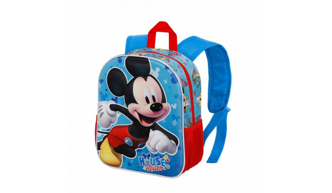 Школьный рюкзак 3D Mickey Mouse Karactermania Синий 26 x 11 x 31 cm