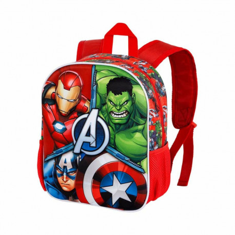 3D-kooliseljakott The Avengers Karactermania Punane 26 x 11 x 31 cm