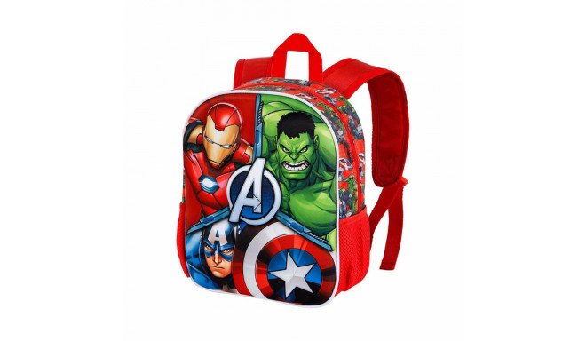 3D-kooliseljakott The Avengers Karactermania Punane 26 x 11 x 31 cm