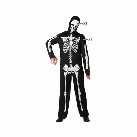 Costume for Adults Black Skeleton - XXL