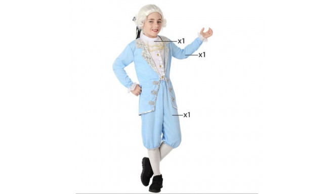 Children's costume Blue Celeste Male Courtesan - 7-9 Years