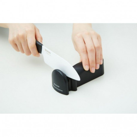 Kyocera RSD-01 BK Diamond Knife Sharpener (for Ceramic and Steel Knives), Black